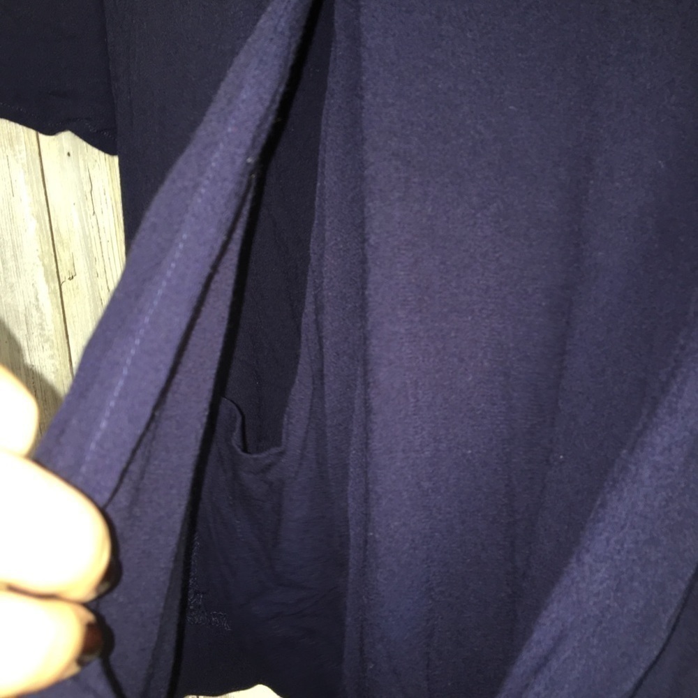 Entro Navy Wrap Blouse - Picture 3 of 6
